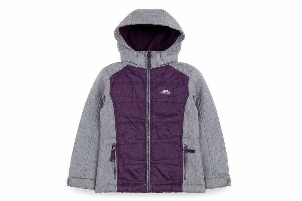 Girls UK Size 3-4 Years Trespass Purple Soft Shell