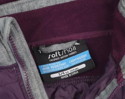 Girls UK Size 3-4 Years Trespass Purple Soft Shell