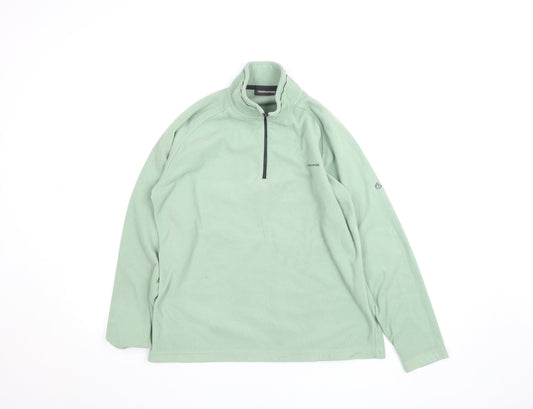 Craghoppers Womens Green Fleece 1/4 Zip Activewear Jacket Size 14