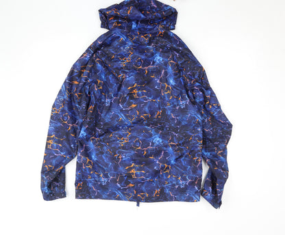 Mountain Warehouse Girls Blue Waterproof Hooded Rain Coat 13 Years