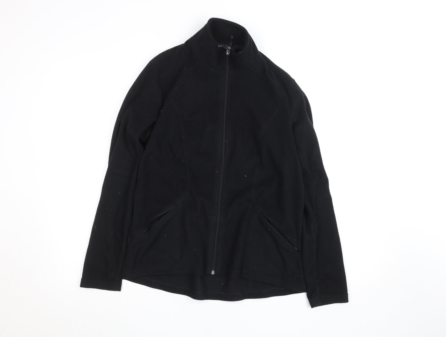 Marks and Spencer Women’s Black Fleece Full Zip Jacket Size 14