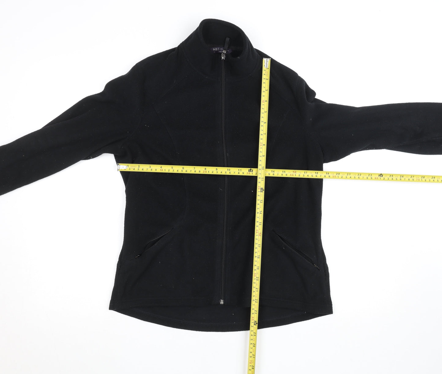 Marks and Spencer Women’s Black Fleece Full Zip Jacket Size 14
