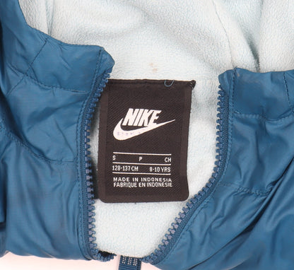 Boys UK Size 8-10 Years Nike Blue Windbreaker Coat