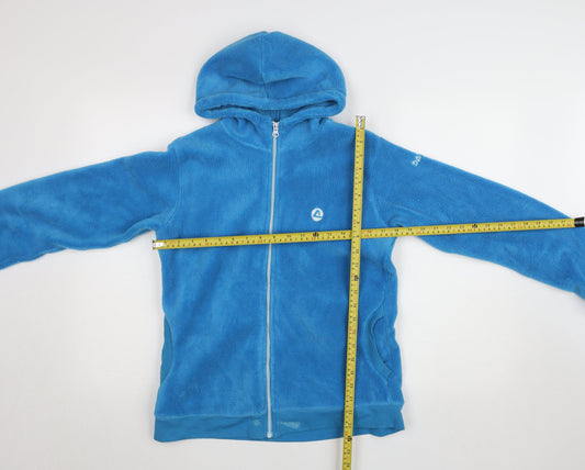Dare 2b Womens Blue Fleece Hooded Full Zip Jacket Size 14
