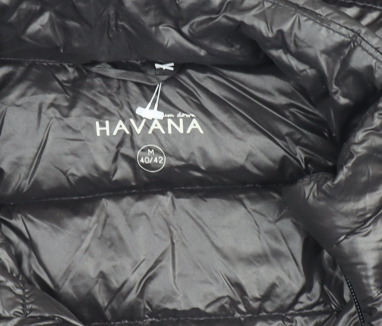 Womens UK Size M HAVANA Black Puffer Jacket