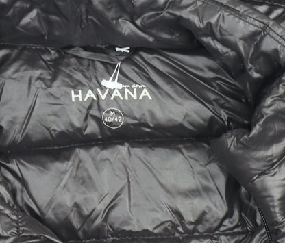Womens UK Size M HAVANA Black Puffer Jacket
