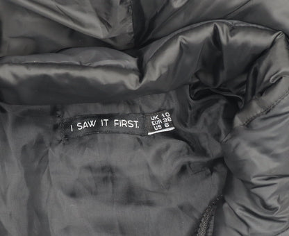 I Saw It First Women's Black Size 10 Quilted Puffer Jacket