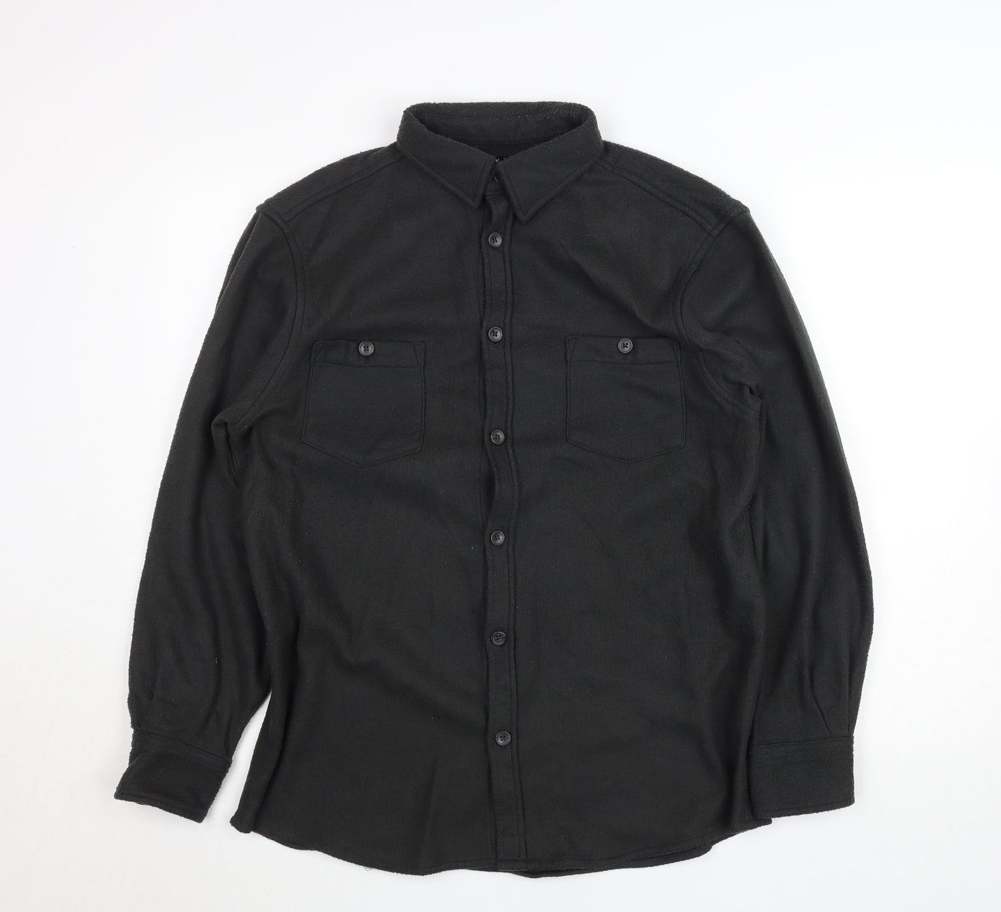 Easy Apparel Men's Black Fleece Button Cardigan M Regular Fit