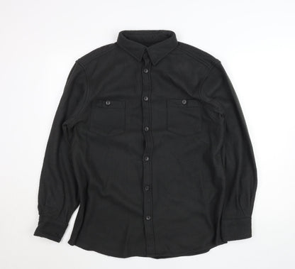 Easy Apparel Men's Black Fleece Button Cardigan M Regular Fit