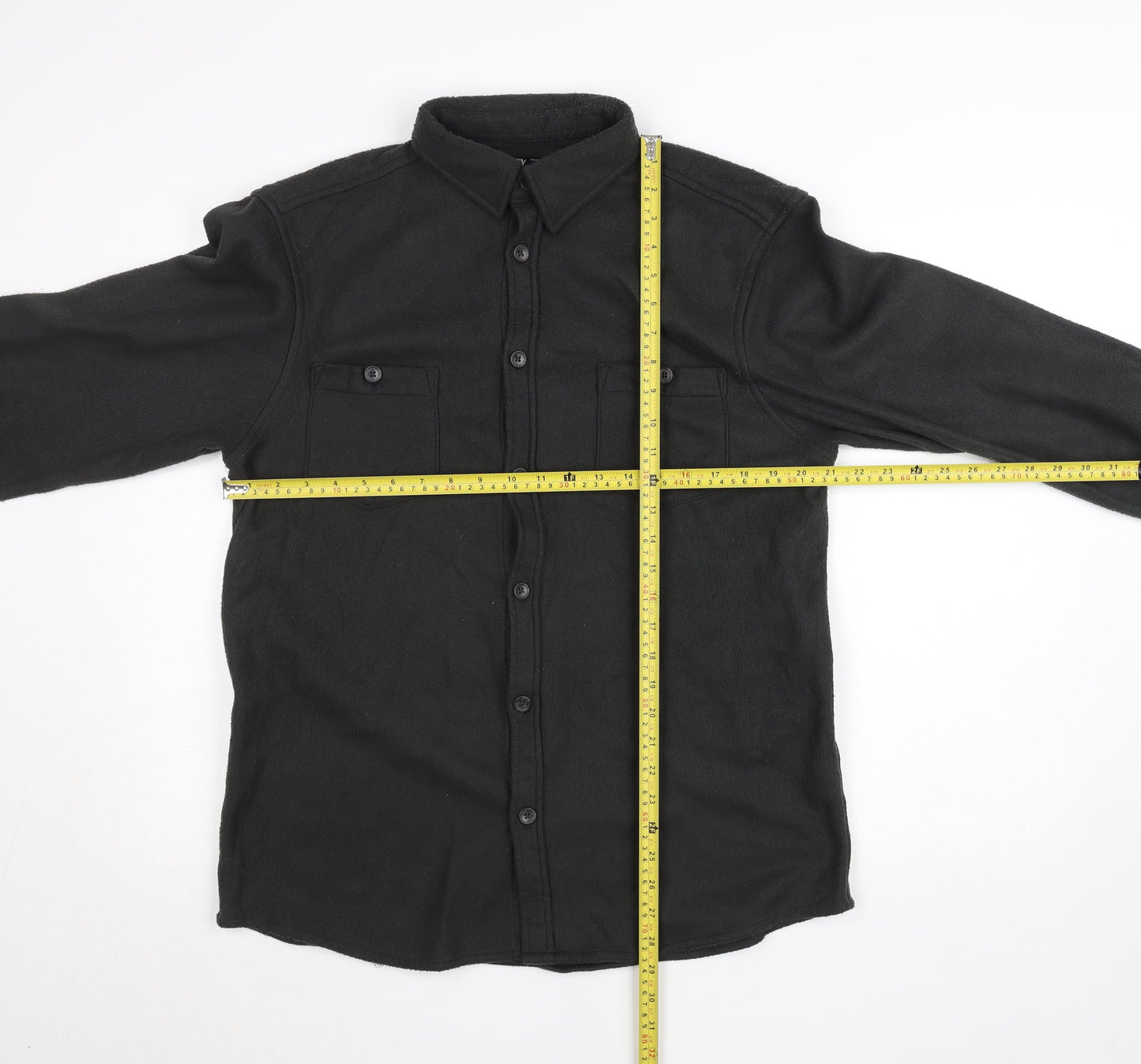 Easy Apparel Men's Black Fleece Button Cardigan M Regular Fit