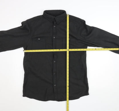 Easy Apparel Men's Black Fleece Button Cardigan M Regular Fit