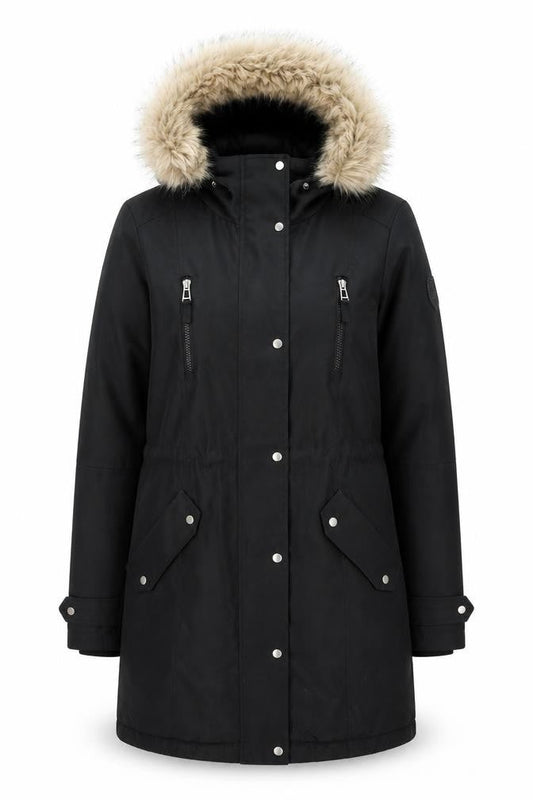 Womens UK Size S VERO MODA Black Parka Coat