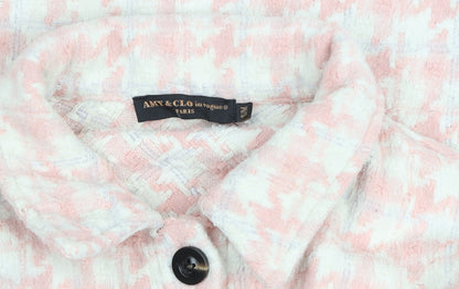 Womens UK Size S AMY & CLO in vogue PARIS Pink Basic Jacket