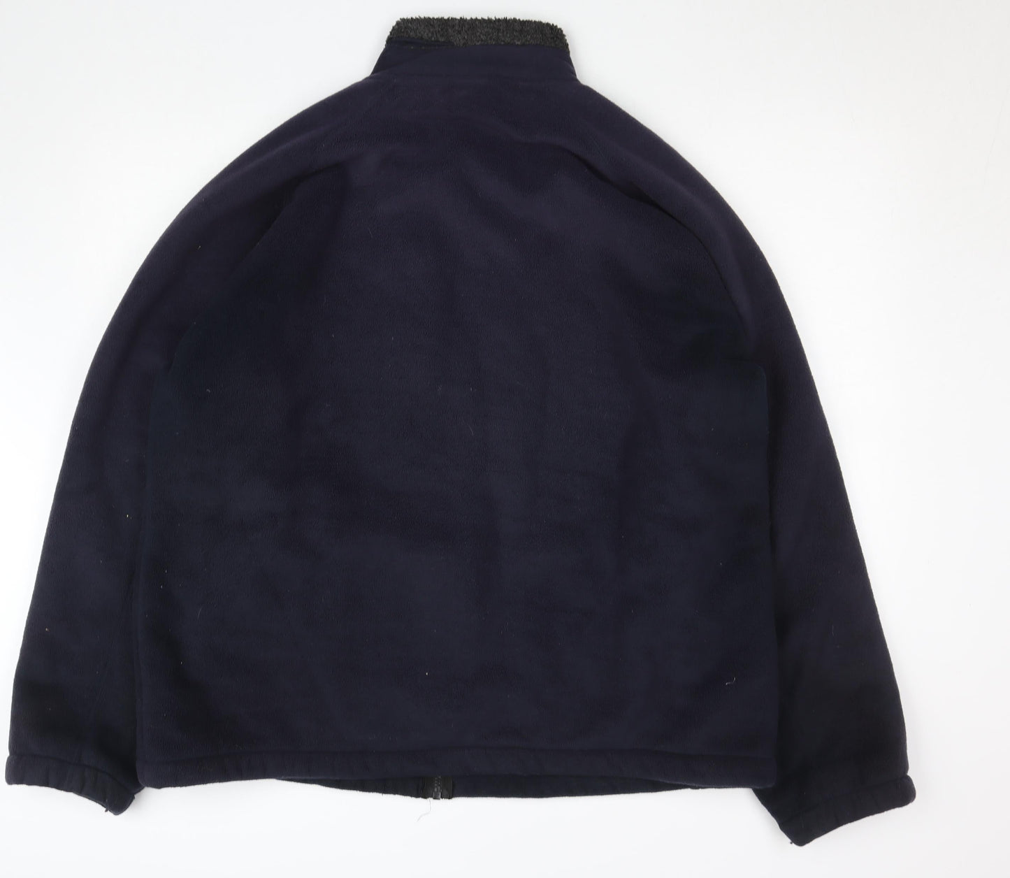 Alguns Men’s Blue Fleece Full Zip Jacket L Polyester Lined Casual Outdoor