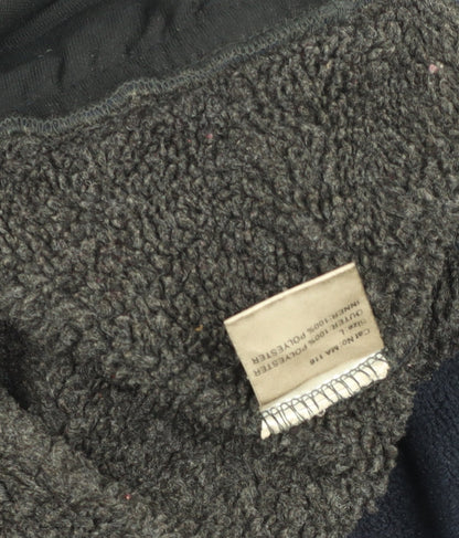 Alguns Men’s Blue Fleece Full Zip Jacket L Polyester Lined Casual Outdoor