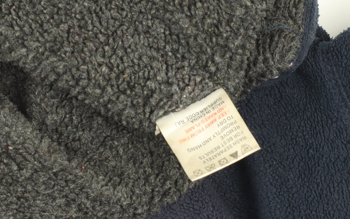 Alguns Men’s Blue Fleece Full Zip Jacket L Polyester Lined Casual Outdoor