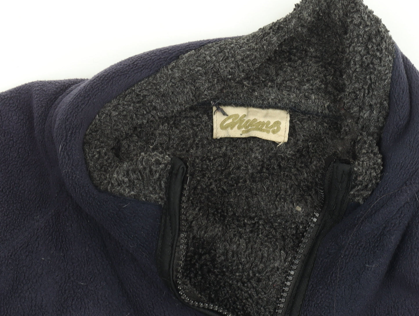 Alguns Men’s Blue Fleece Full Zip Jacket L Polyester Lined Casual Outdoor