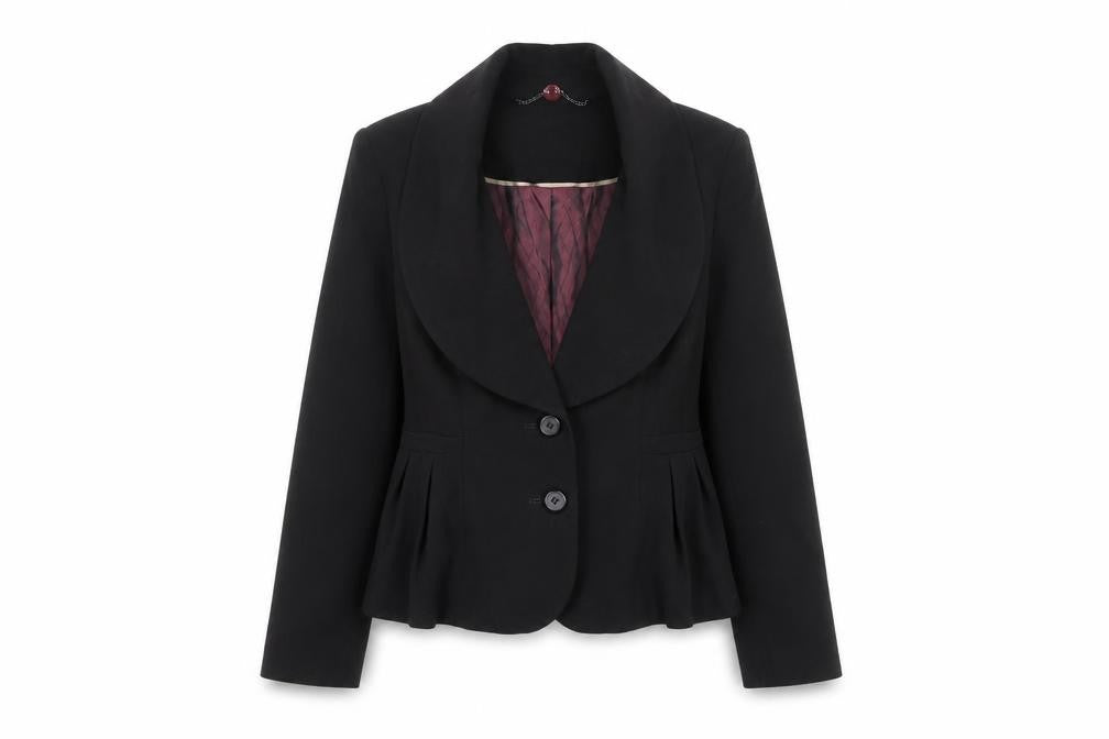 Womens UK Size 12 Betty Jackson Black Regular Black Blazer