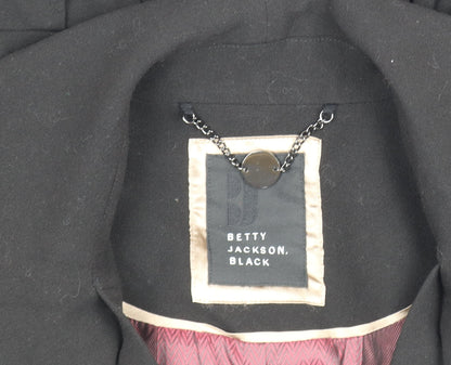 Womens UK Size 12 Betty Jackson Black Regular Black Blazer