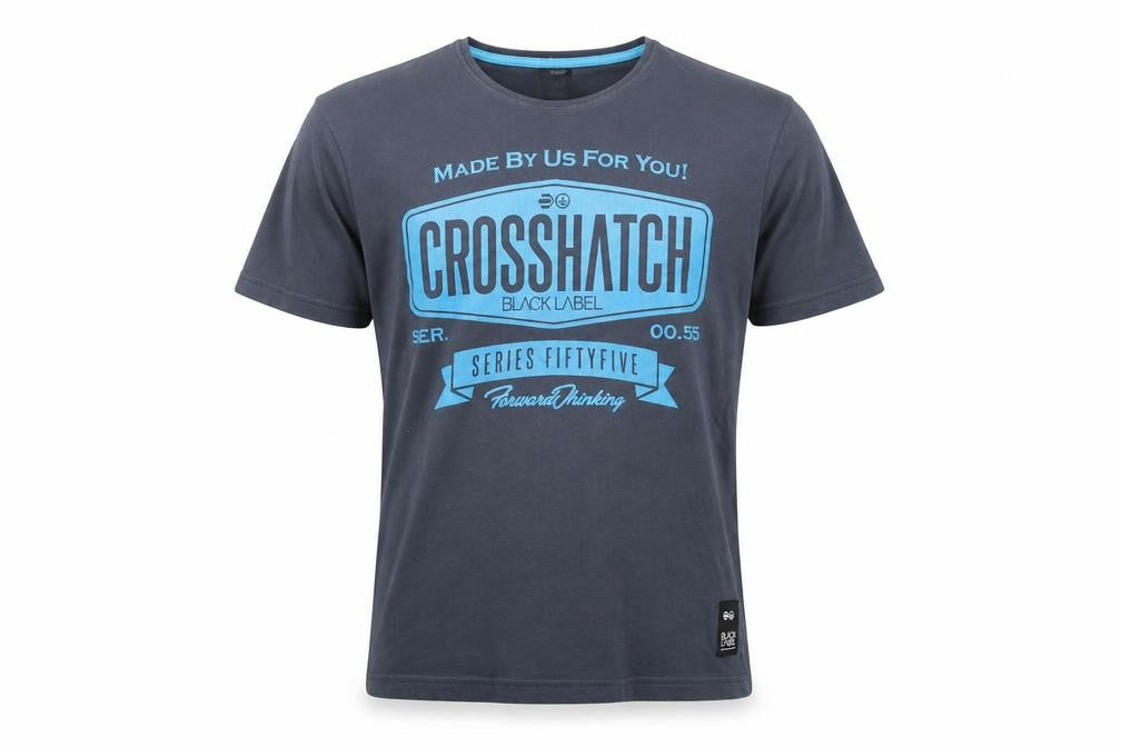 Mens UK Size L Crosshatch Blue  T-Shirt