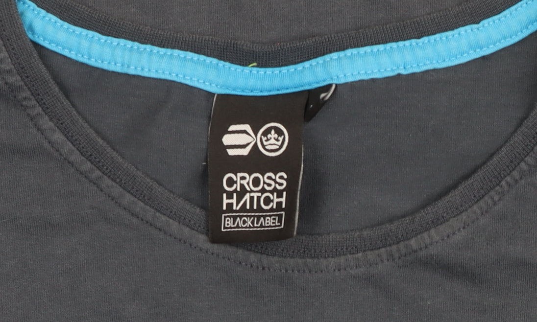 Mens UK Size L Crosshatch Blue  T-Shirt