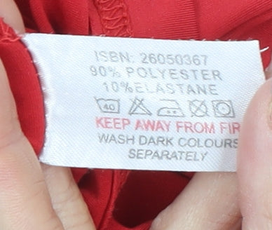 Azzurri Sport Men's Red Long Sleeve Athletic Compression Top Size M