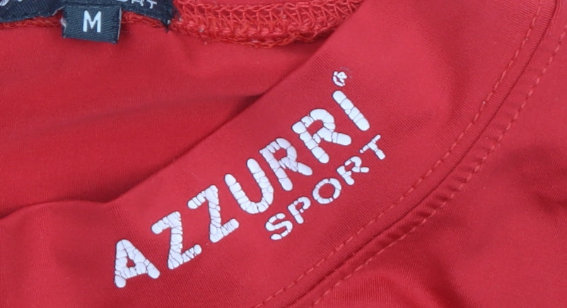 Azzurri Sport Men's Red Long Sleeve Athletic Compression Top Size M