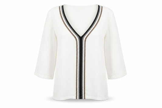 Womens UK Size 10 Promod Ivory Basic Blouse