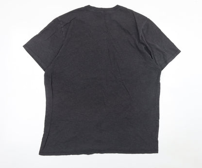 '47 Men Black Liverpool FC Logo Short Sleeve Crew Neck T-Shirt 2XL