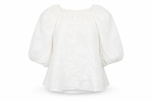 Front view of Missguided Women White Off Shoulder Puff Sleeve Short Dress M