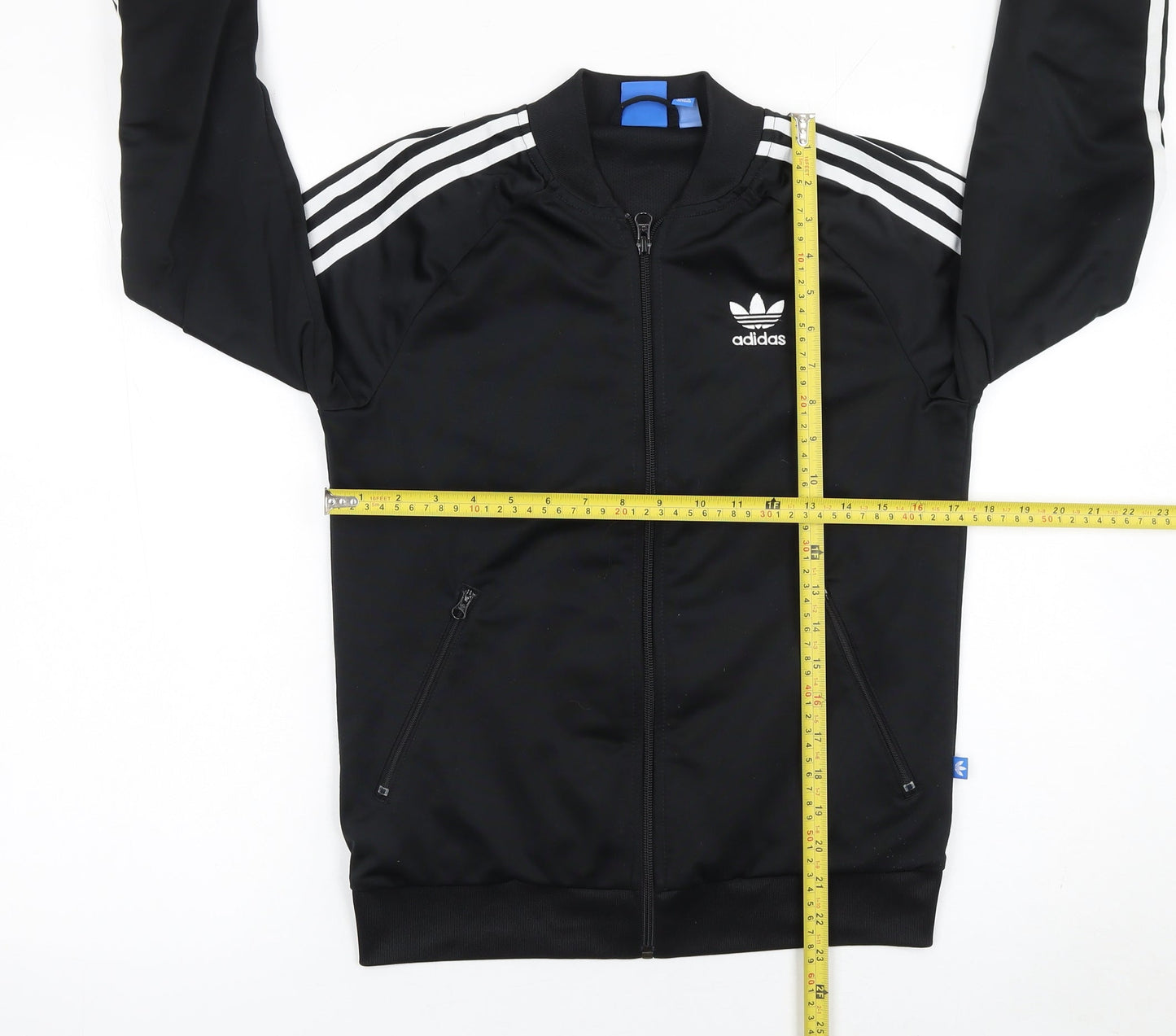 Adidas Womens Black Size 10 Track Jacket Full Zip Sports Top