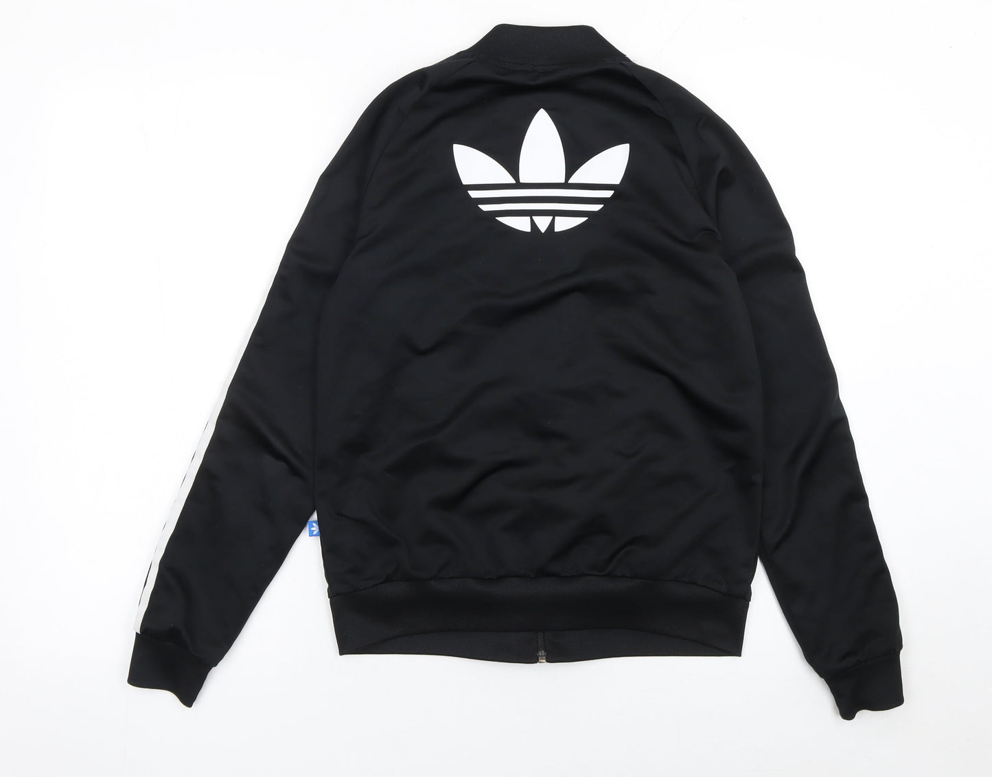 Adidas Womens Black Size 10 Track Jacket Full Zip Sports Top