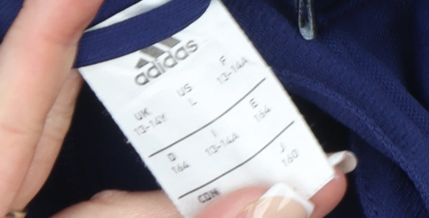 Boys UK Size 13-14 Years adidas Blue Track Jacket