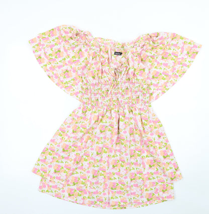 Boohoo Women’s Multicoloured Floral Fit & Flare Short Dress Size 8