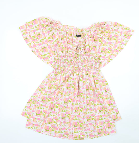 Boohoo Women’s Multicoloured Floral Fit & Flare Short Dress Size 8