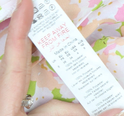 Boohoo Women’s Multicoloured Floral Fit & Flare Short Dress Size 8