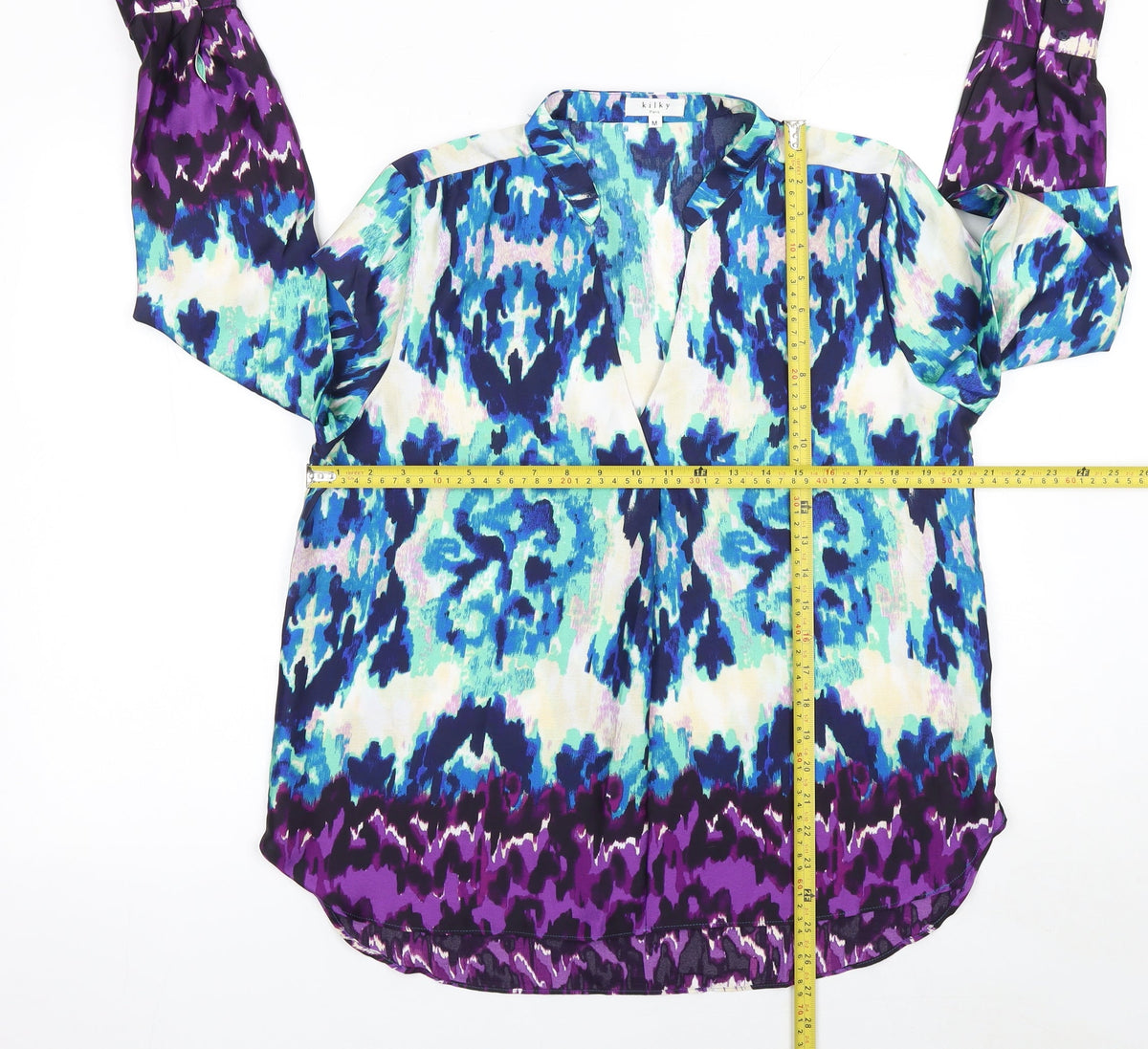 Kilky Paris Women's Multicoloured Tunic Blouse Size M Long Sleeve Polyester