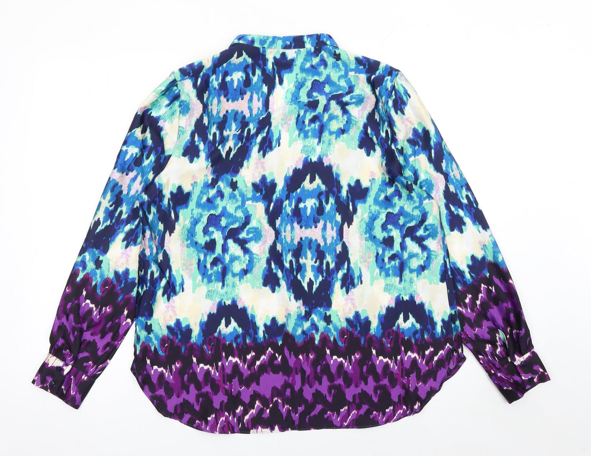 Kilky Paris Women's Multicoloured Tunic Blouse Size M Long Sleeve Polyester