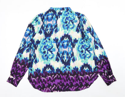 Kilky Paris Women's Multicoloured Tunic Blouse Size M Long Sleeve Polyester
