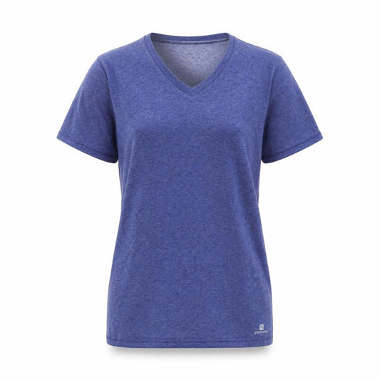 Womens UK Size XS DECATHLON Blue Gym & Training Running & Jogging Yoga T-Shirt
