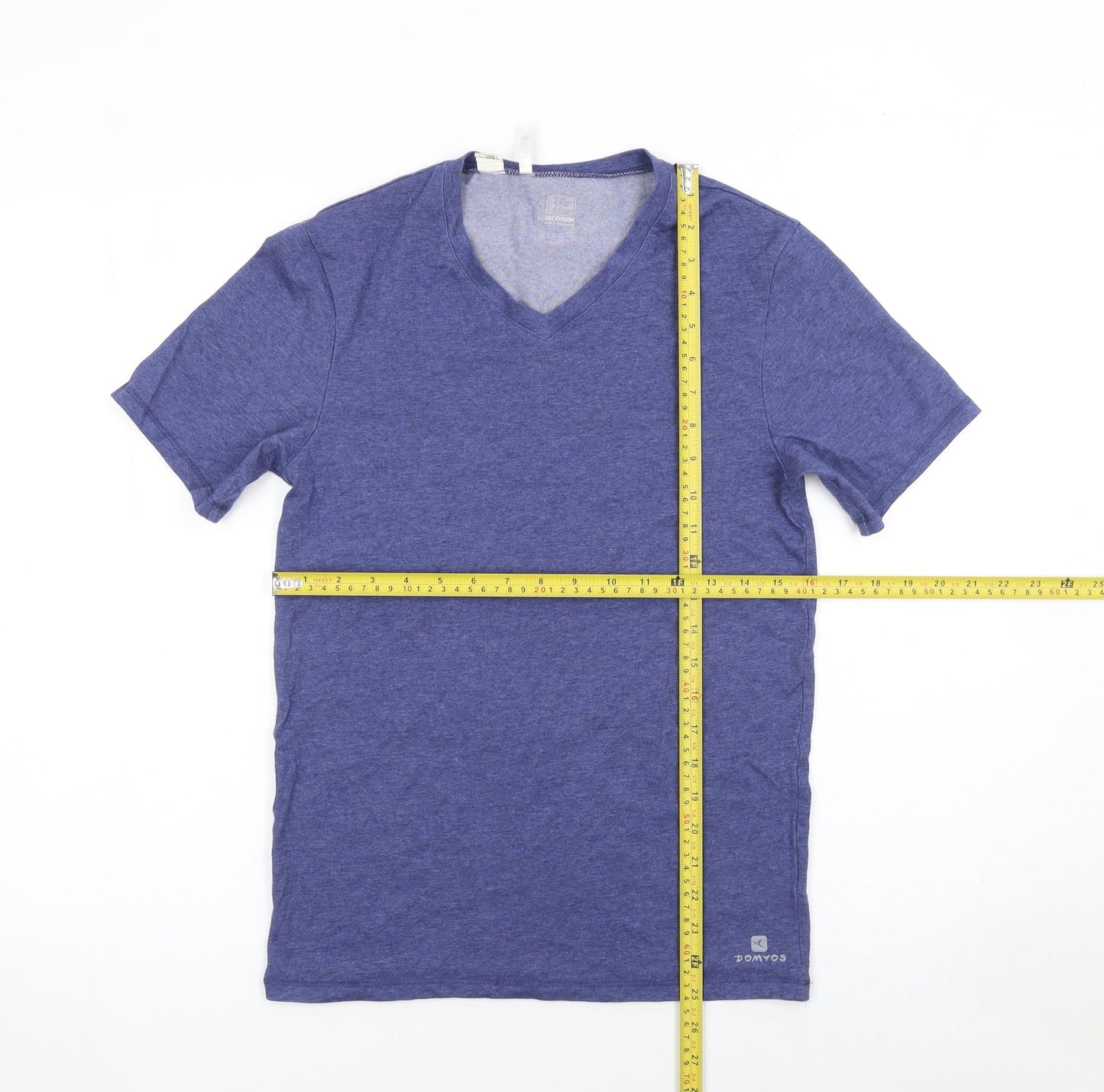 Womens UK Size XS DECATHLON Blue Gym & Training Running & Jogging Yoga T-Shirt