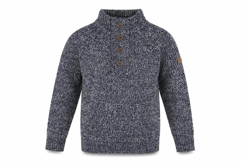 Mens UK Size S Smith & Jones Blue Henley Jumper