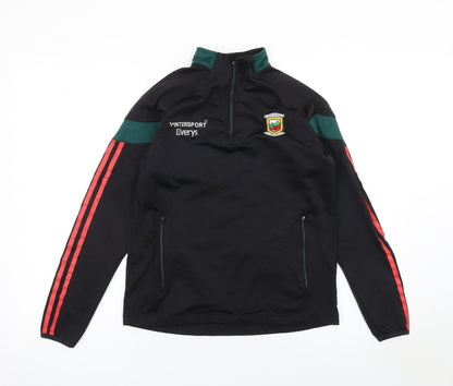 O'Neills Boys Black 1/4 Zip Sports Sweatshirt Size 13 Years Regular Fit
