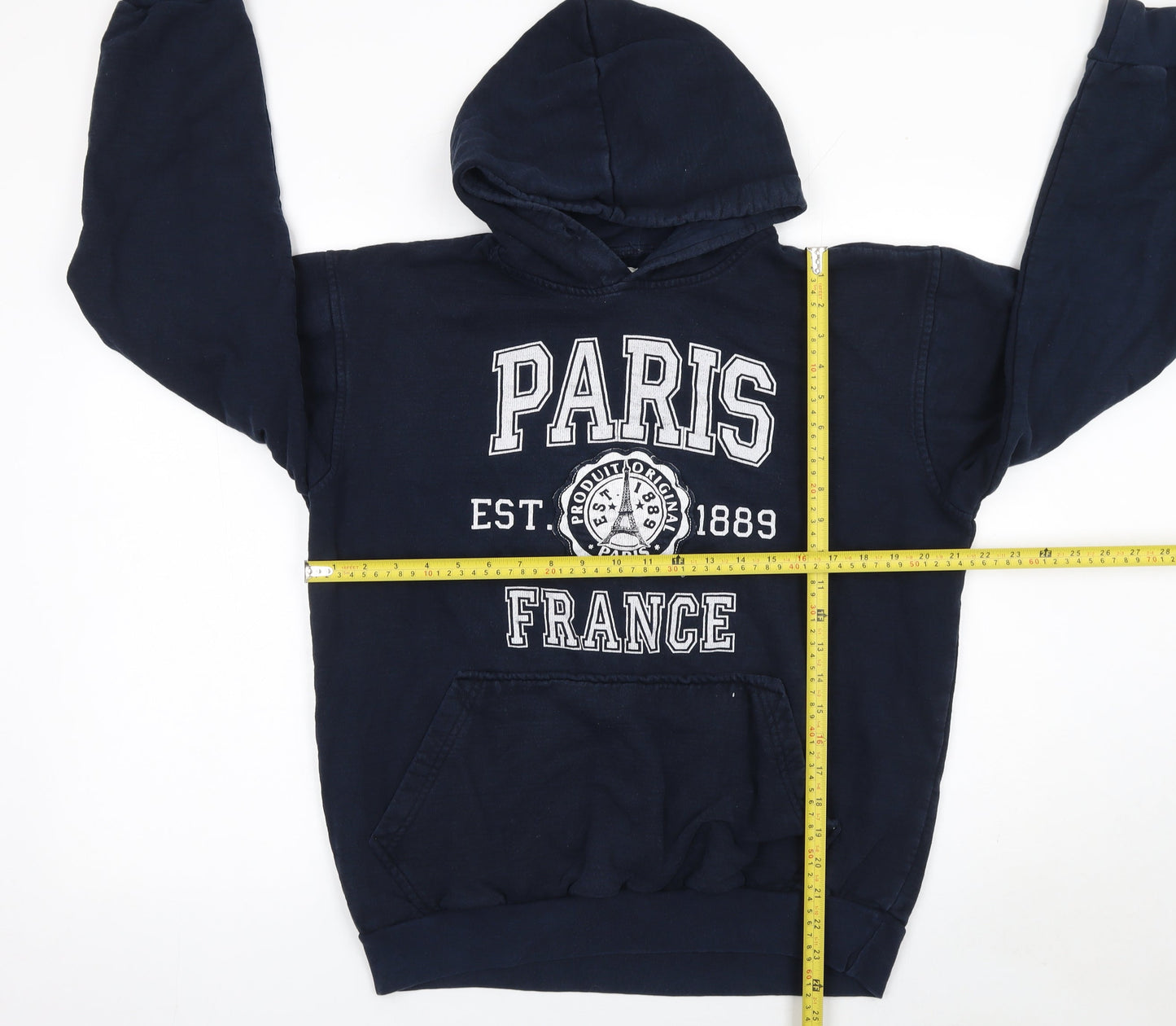 Womens UK Size L Paris Produit Original Blue Pullover Hoodie