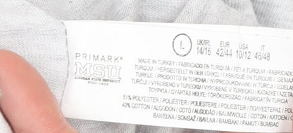 Primark Women’s Grey Michigan State University T-Shirt Size L Short Sleeve