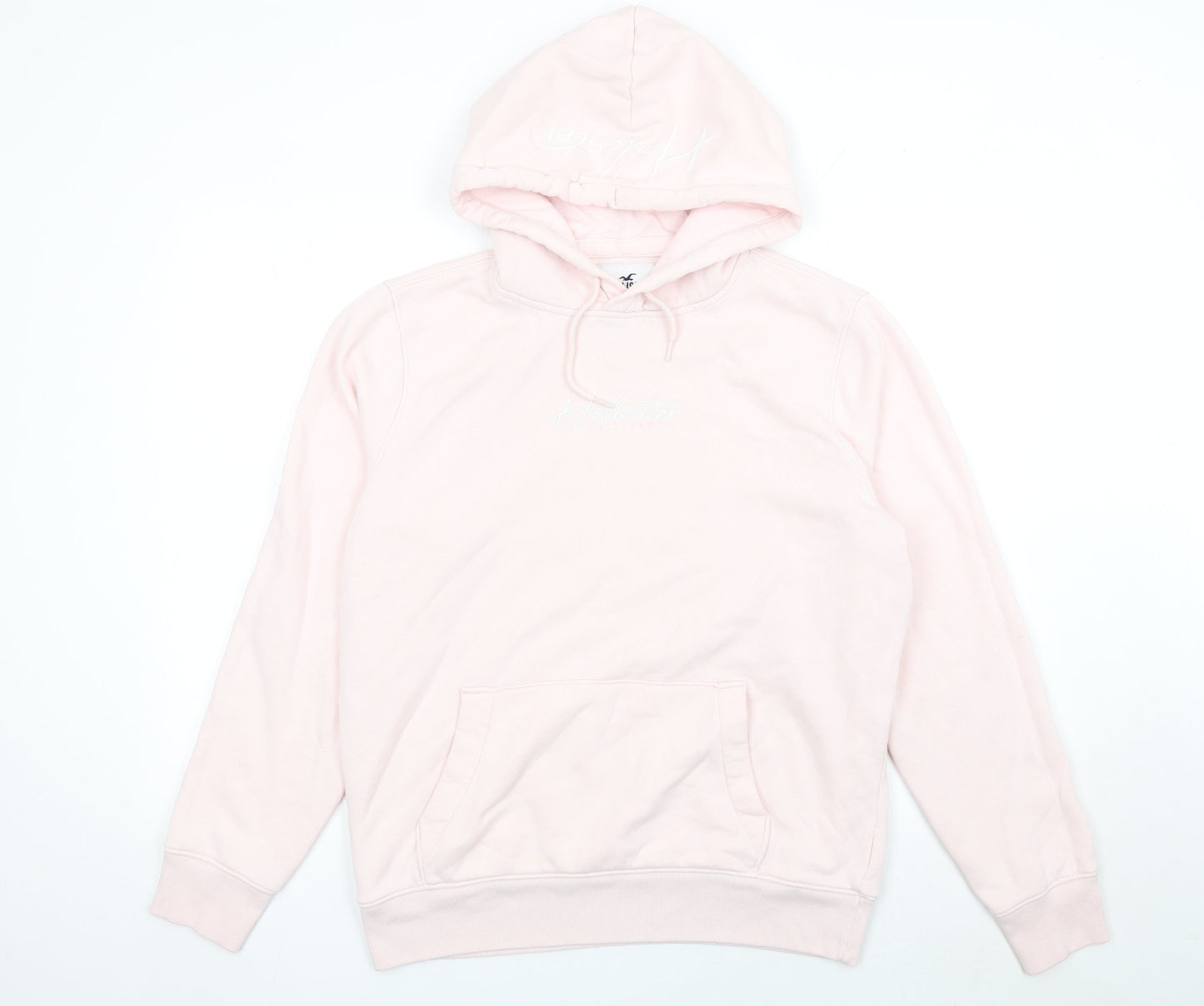 Hollister Women Pink Pullover Hoodie Medium Must-Have Collection