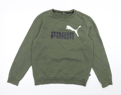 Mens UK Size S PUMA Green Pullover Sweatshirt