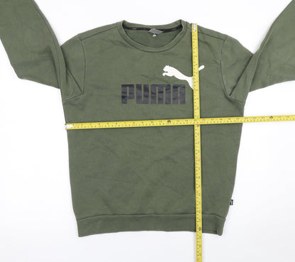 Mens UK Size S PUMA Green Pullover Sweatshirt