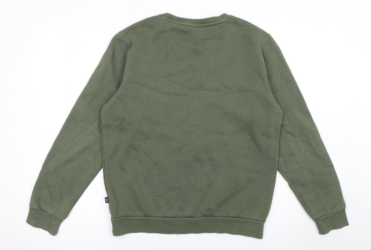 Mens UK Size S PUMA Green Pullover Sweatshirt