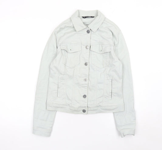 Dunnes Women Beige Cotton Twill Basic Jacket Size 10